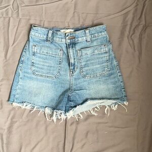 Madewell Blue High Waist Denim Shorts